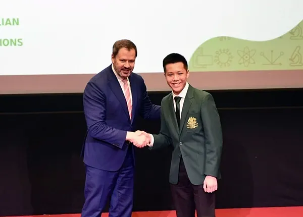 Jason is announced as a member of the Australian Biology Olympiad Team by Science Minister Ed Husic